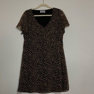 Leopard a-line mini dress